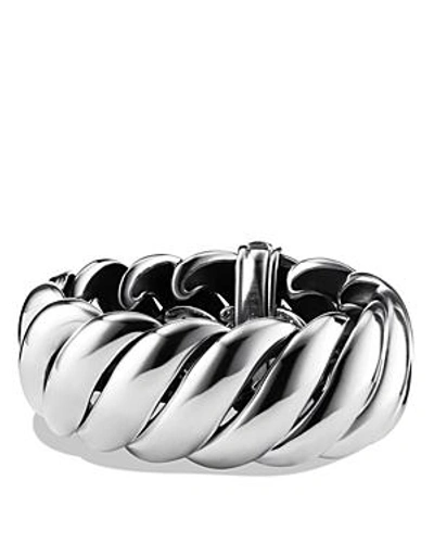 Shop David Yurman Hampton Cable Bracelet In Silver