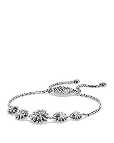 Shop David Yurman Starburst Five-station Bracelet With Diamonds In Silver
