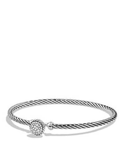 Shop David Yurman Chatelaine Bracelet With Diamonds In Black/silver