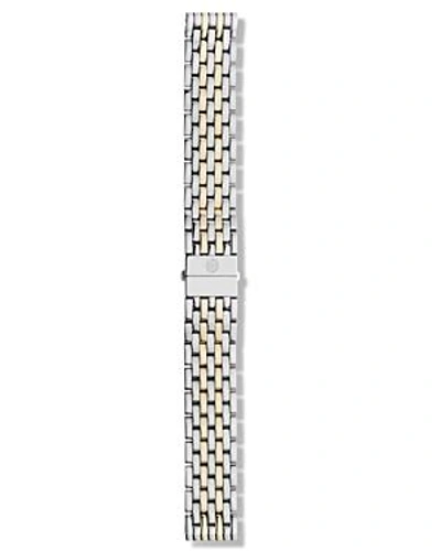 Shop Michele Deco Two-tone 7-link Watch Bracelet, 16-18mm In Stainless Steel/gold