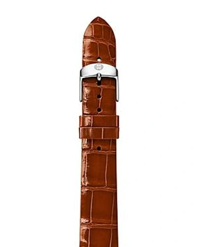 Shop Michele Alligator Watch Strap, 16mm In Coffee