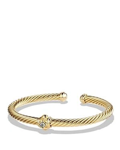 Shop David Yurman Renaissance Bracelet With Diamonds In 18k Gold