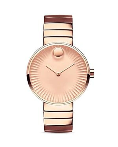 Shop Movado Edge Watch, 34mm In Rose
