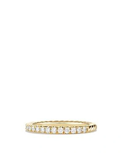 Shop David Yurman Cable Collectibles Ring With Diamonds In 18k Gold