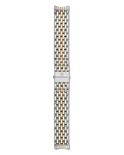 Shop Michele Serein 16 Two-tone Watch Bracelet, 16mm In Stainless/gold