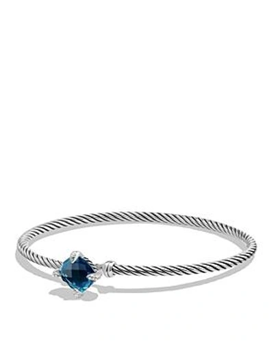 Shop David Yurman Chatelaine Bracelet With Hampton Blue Topaz And Diamonds