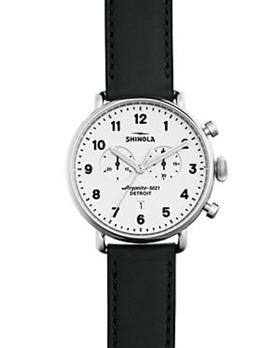 Shop Shinola The Canfield Chronograph Watch, 43mm In White