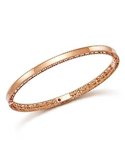 Shop Roberto Coin 18k Rose Gold Symphony Princess Bangle Bracelet