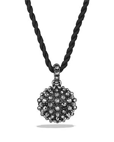 Shop David Yurman Osetra Pendant Necklace With Hematine In Black