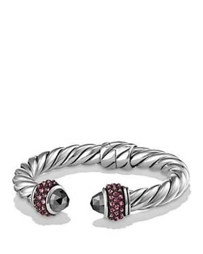 Shop David Yurman Osetra Bracelet With Hematine And Rhodalite Garnet In Pink/silver
