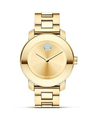 Shop Movado Bold Yellow Gold Plated Museum Dial Watch, 36mm