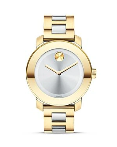 Shop Movado Bold Silver Museum Dial Watch, 36mm In Silver/gold
