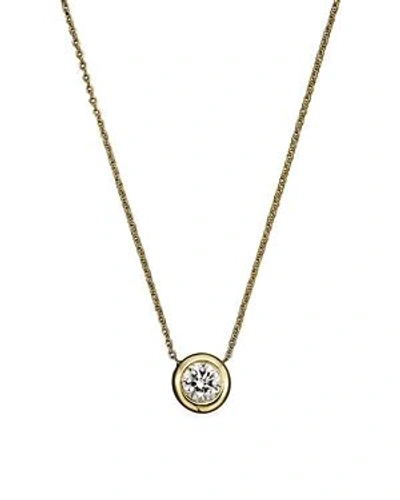 Roberto Coin 18k Yellow Gold Diamond Bezel Necklace, 16 In Gold