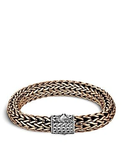 Shop John Hardy Men's Classic Chain Silver And Bronze Large Chain Bracelet In Bronze/silver