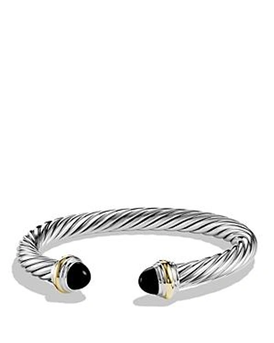 Shop David Yurman Cable Classics Bracelet With Black Onyx & Gold