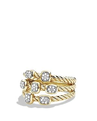 Shop David Yurman Confetti Ring With Diamonds In Gold In Gold/white