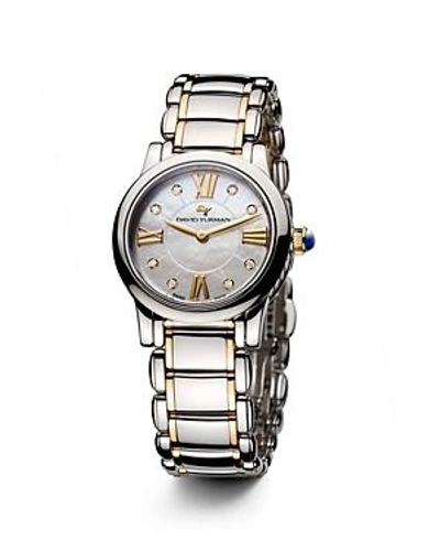 Shop David Yurman Classic 30mm Stainless Steel Quartz With Diamond Markers & Gold In White