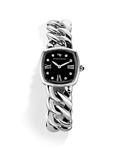 Shop David Yurman Albion Stainless Steel Watch With Diamonds, 23mm In Black/silver