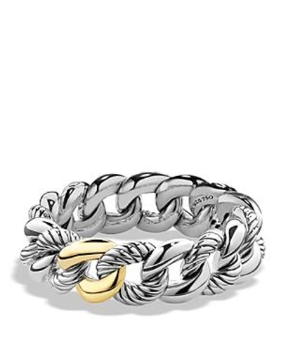 Shop David Yurman Belmont Bracelet With 18k Gold In Silver/gold