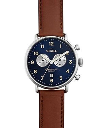 Shop Shinola The Canfield Chronograph Watch, 43mm In Blue