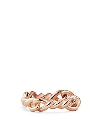 Shop David Yurman Continuance Ring In 18k Rose Gold, 5mm