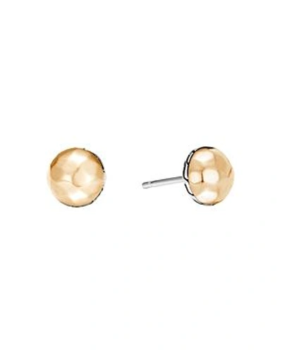 Shop John Hardy Sterling Silver And 18k Bonded Gold Classic Chain Hammered Small Stud Earrings