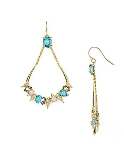 Shop Alexis Bittar Pave Spike Drop Earrings In Blue/gold
