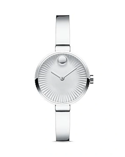 Shop Movado Edge Watch, 28mm In Silver