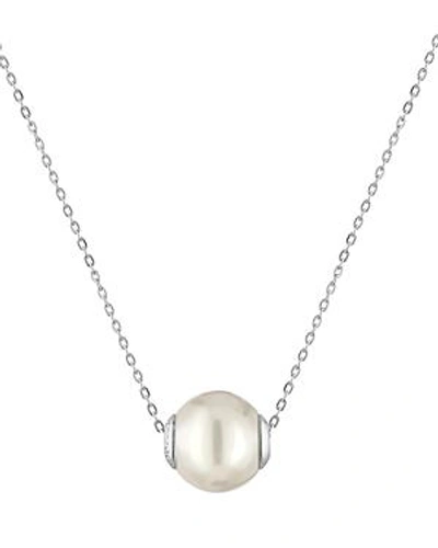 Shop Majorica Simulated Pearl Pendant Necklace, 16 In White/silver