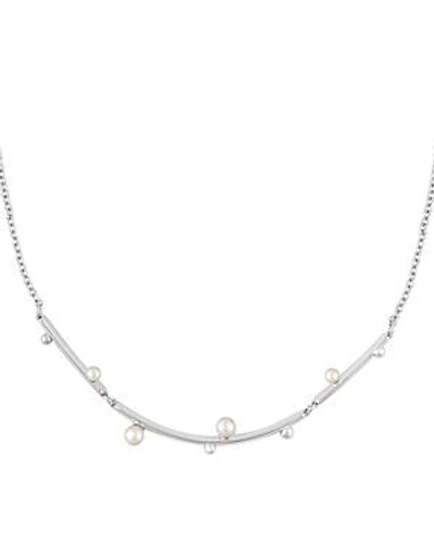 Shop Majorica Simulated Pearl Necklace, 16 In White/silver