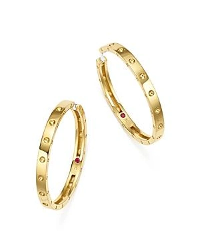 Shop Roberto Coin 18k Yellow Gold Symphony Pois Moi Hoop Earrings