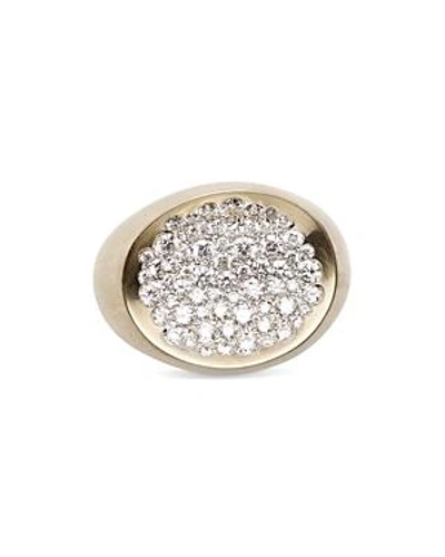 Shop Antonini Matte 18k White Gold Matera Large Pave Silvermist Diamond Ring