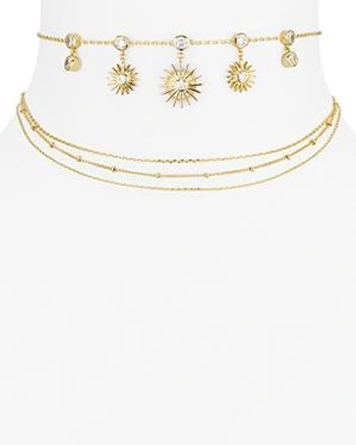 Shop Jules Smith Galley Choker Necklace, 12 In Gold/clear