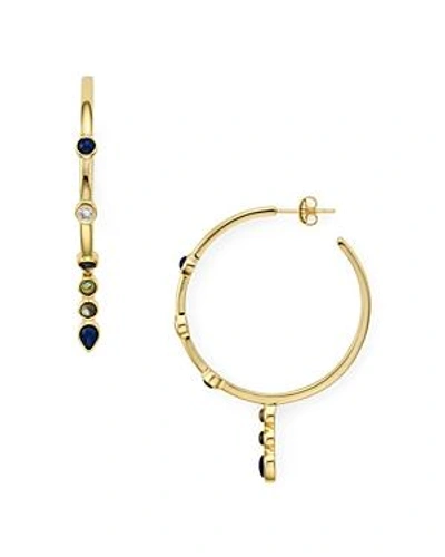 Shop Jules Smith Malta Hoop Earrings In Gold/multi