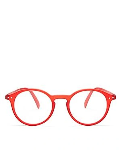 Shop Izipizi Collection D Round Readers, 46mm In Red