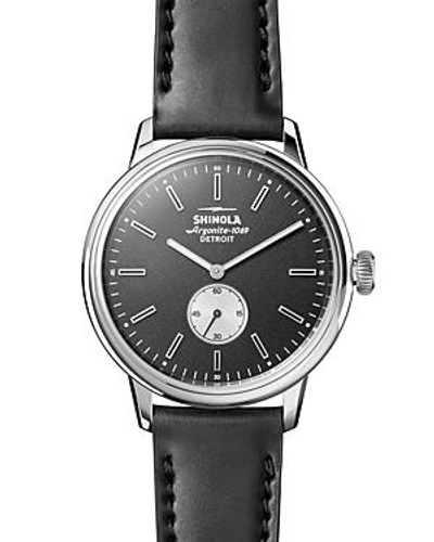 Shop Shinola Bedrock Watch, 42mm In Black