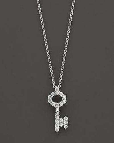 Shop Roberto Coin 18k White Gold/diamond Key Necklace, 16