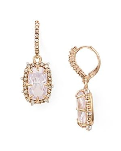 Shop Alexis Bittar Crystal Leverback Drop Earrings In Rose Gold