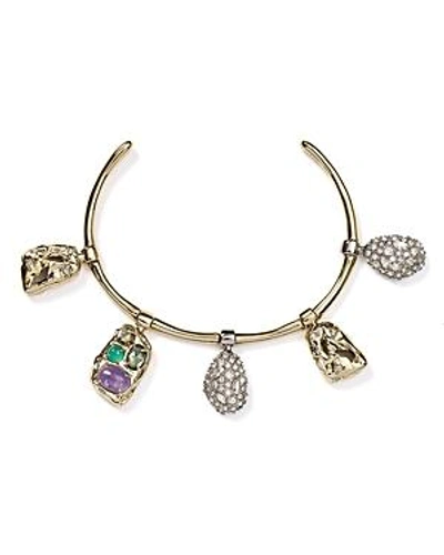 Shop Alexis Bittar Small Swinging Charms Cuff In Gold/multi