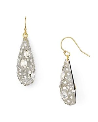 Shop Alexis Bittar Dust Leaf Earrings In Silver