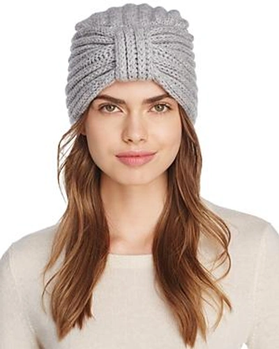 Shop Rosie Sugden Knit Cashmere Turban Hat In Gray