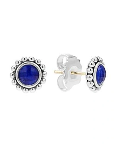 Shop Lagos Sterling Silver Maya Lapis Doublet Small Earrings