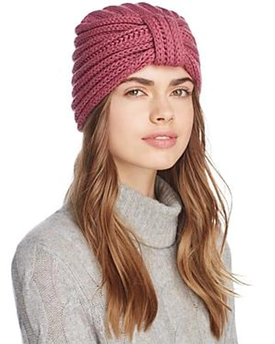 Shop Rosie Sugden Knit Cashmere Turban Hat In Pink