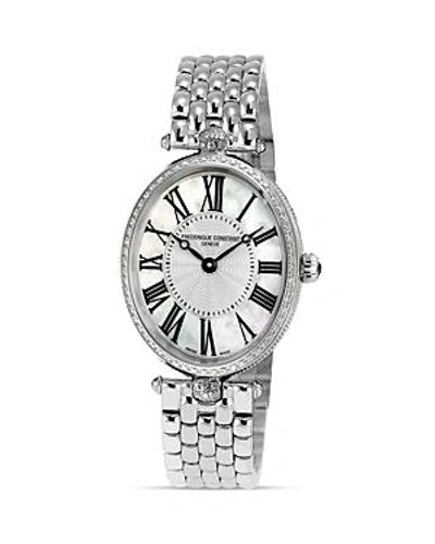 Shop Frederique Constant Art Deco Oval Stainless Steel Watch, 30 X 25mm