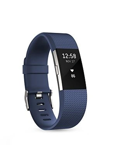 Shop Fitbit Charge 2 In Blue Silver