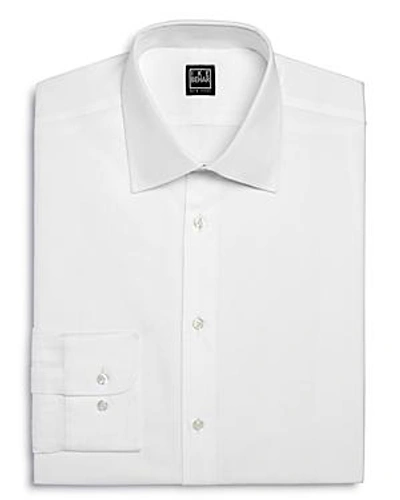 Shop Ike Behar Twill Solid Regular Fit Dress Shirt In White