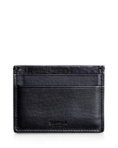 Shop Shinola Leather Card Case In Dark Blue