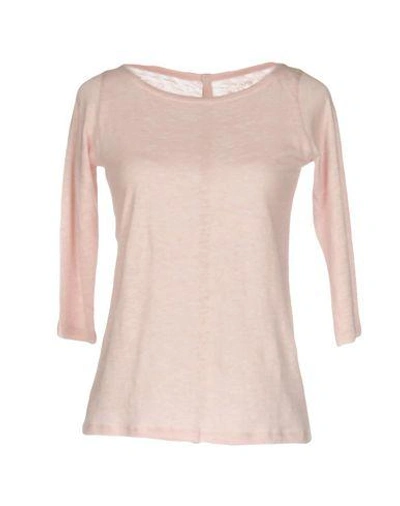 Shop Majestic T-shirts In Pink