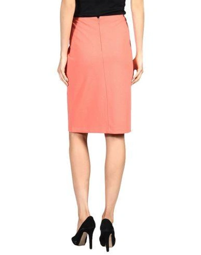 Shop Armani Collezioni Knee Length Skirt In Salmon Pink