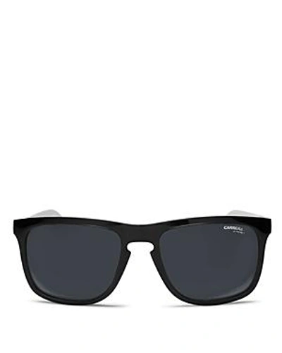 Shop Carrera Mirrored Square Keyhole Sunglasses, 55mm In Matte Black/white